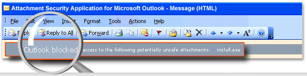 Outlook blocked acess to the following potentially unsafe attachments
